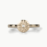 Lucia Small White Gold and Diamond Ring