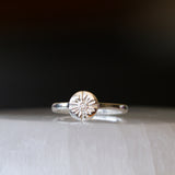 Lucia Small Silver and Diamond Ring