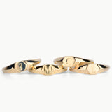 Astra Gold Signet Ring with Engraved Block Letter