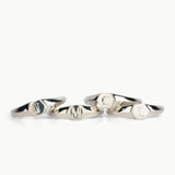 Astra Silver Signet Ring with Engraved Block Letter
