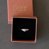 Star Astra Birthstone Signet Ring in Sterling Silver