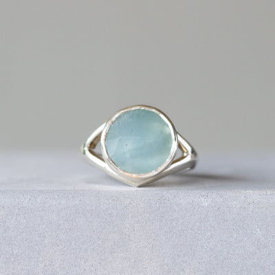 Aquamarine Silver Cleo Ring #1