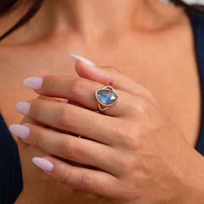 Labradorite Cleo Ring in Sterling Silver #3