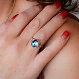 London Blue Topaz Cleo Ring in Sterling Silver #5