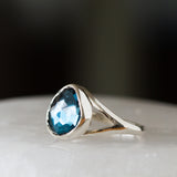 London Blue Topaz Cleo Ring in Sterling Silver #5