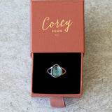 London Blue Topaz Cleo Ring in Sterling Silver #5