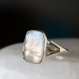 Moonstone Silver Cleo Ring in Sterling Silver #7