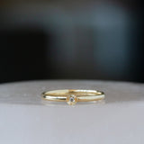 Micro Aurora Diamond Stacking Ring in Yellow Gold