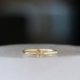 Small Aurora Diamond Stacking Ring in Yellow Gold