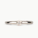Small Aurora Diamond Stacking Ring in Silver