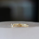 Medium Aurora Diamond Stacking Ring in Yellow Gold