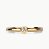 Medium Aurora Diamond Stacking Ring in Yellow Gold