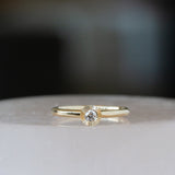 Large Aurora Diamond Stacking Ring in Yellow Gold