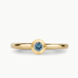 Blue Montana Sapphire Large Aurora Stacking Ring in Yellow Gold