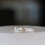 Large Aurora Diamond Stacking Ring in Silver
