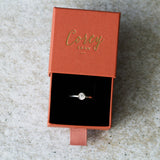 Large Aurora Diamond Stacking Ring in Silver