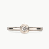 Large Aurora Diamond Stacking Ring in Silver
