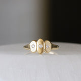 Gold Cairns Ring with Diamonds