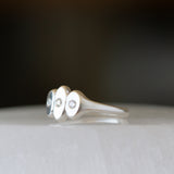 Silver Cairns Ring with Diamonds