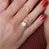 Silver Cairns Ring with Diamonds