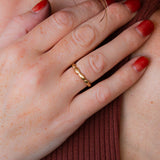 Gold Pebble Eternity Band
