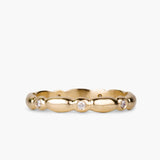Gold Pebble Droplet Eternity Band
