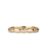 Gold Pebble Droplet Eternity Band