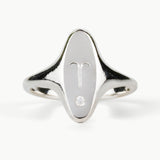 Token Oval Ring with Zodiac Engraving