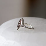 Token Oval Ring with Block Letter Engraving