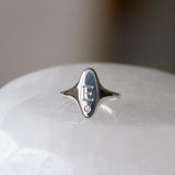 Token Oval Ring with Block Letter Engraving