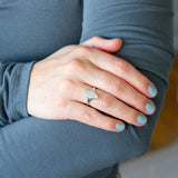 Token Oval Ring with Diamond