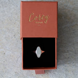 Token Oval Ring with Diamond