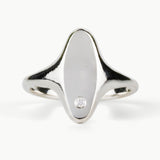 Token Oval Ring with Zodiac Engraving