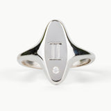 Token Oval Ring with Zodiac Engraving