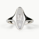 Token Oval Ring with Zodiac Engraving