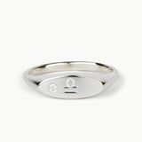 Token Sideways Oval Ring with Zodiac Engraving