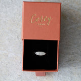 Token Sideways Oval Ring with Zodiac Engraving