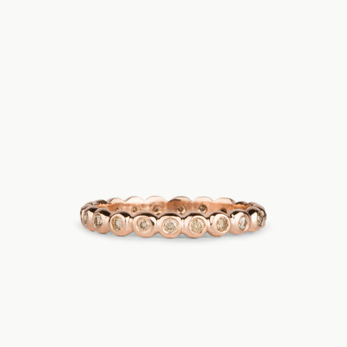 Champagne Diamond and Rose Gold Droplet Band