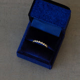 Grey Salt and Pepper Diamond and Gold Droplet Band