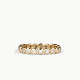White Diamond and Gold Droplet Band