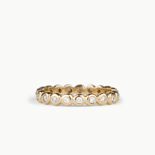 White Diamond and Gold Droplet Band
