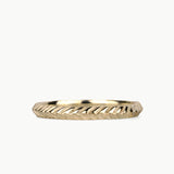 Herringbone Thin Band in Yellow Gold
