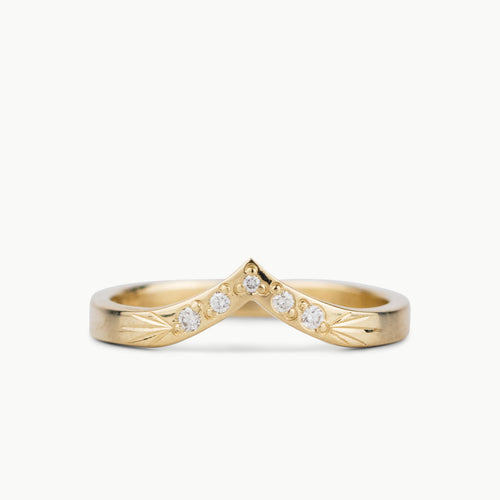 Olympic White Diamond Peaked Band