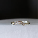 Small White Diamond Pavé Arch Band
