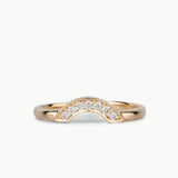 Small White Diamond Pavé Arch Band