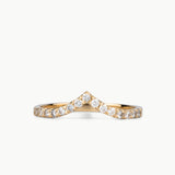 Royale White Diamond Prong Peaked Band