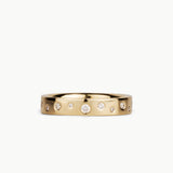 Shiny Tioga Gold and Scattered Diamond Band