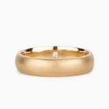 Yosemite Half Round Wide Band with inner Diamond