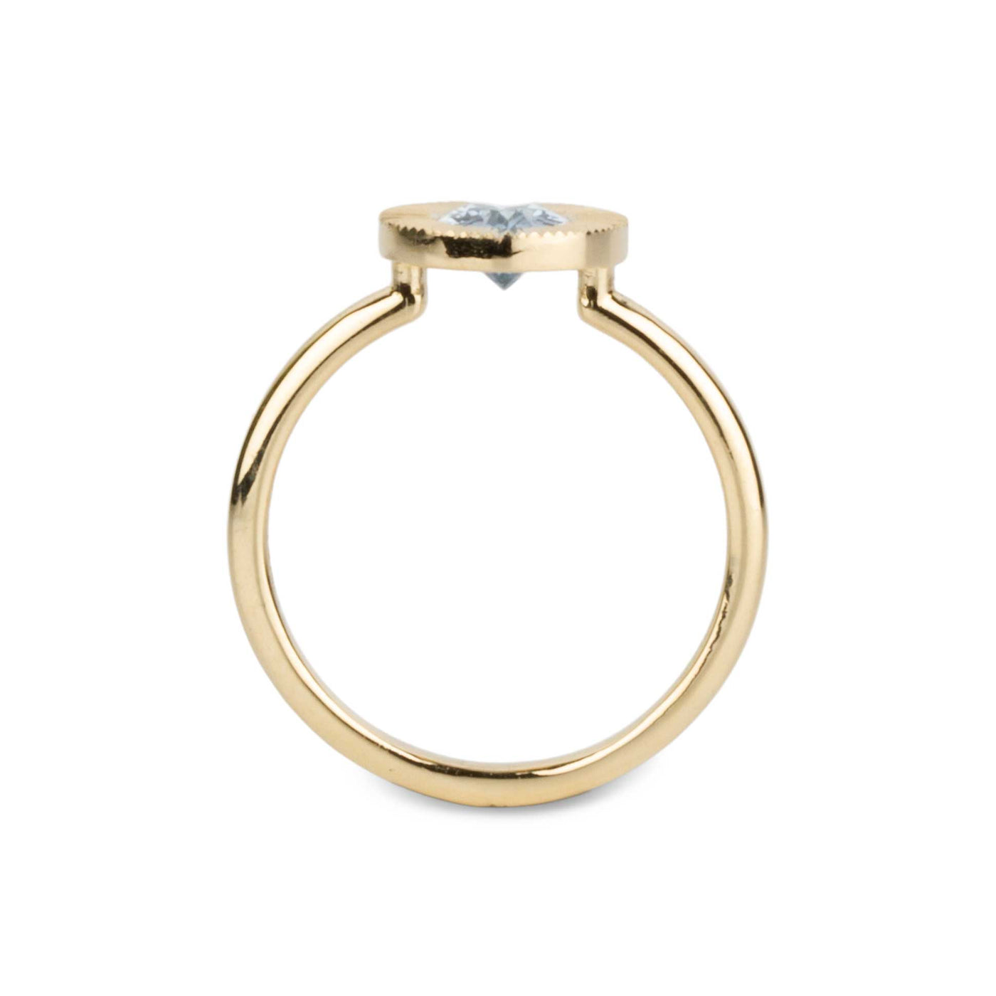 .89ct North-South Oval Aurora Engagement Ring - Light Blue Montana Sapphire in Yellow Gold