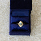 1ct North-South Oval Aurora Engagement Ring - Montana Sapphire in Yellow Gold